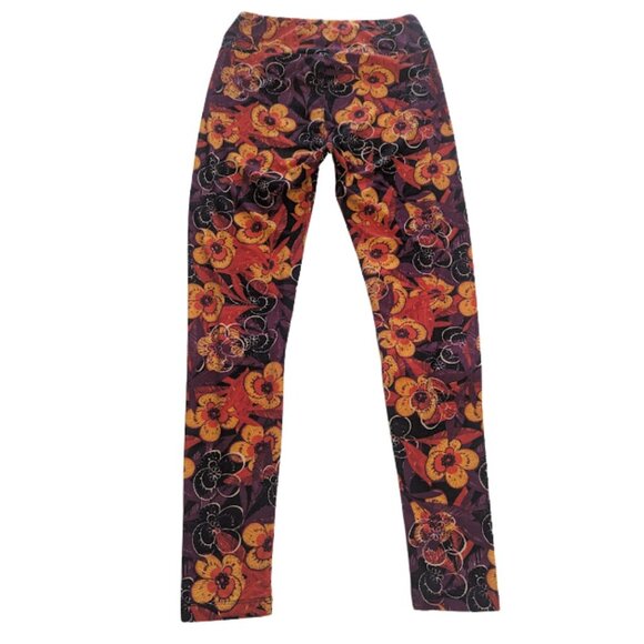 LuLaRoe OS Leggings Floral Autumn Print – One Size - Picture 4 of 10